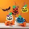 63 Sets Halloween Craft Kits Wooden Pumpkin Ornaments Decorations